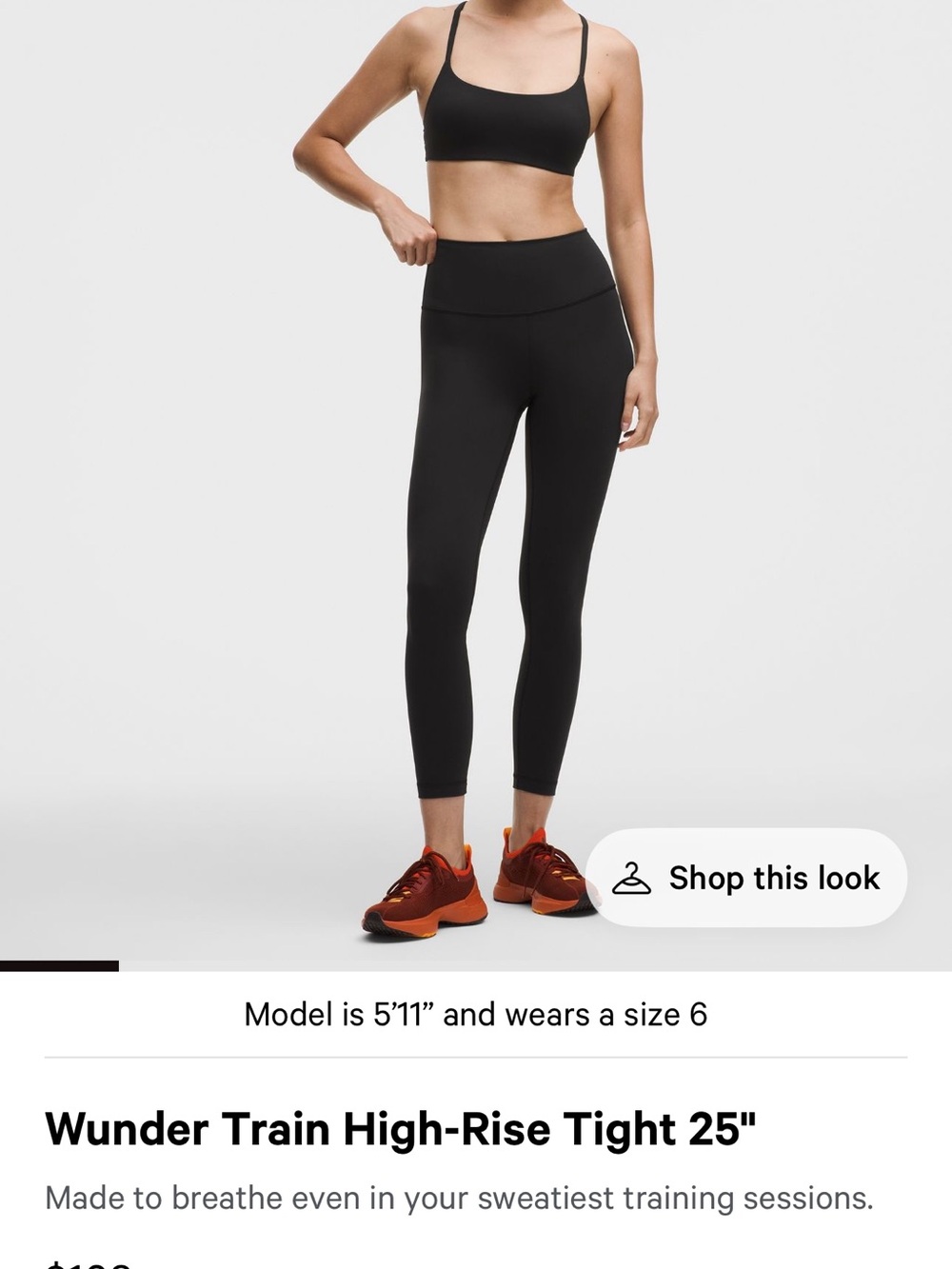 Lulu Lemon High-Rise Tight 25" – Black